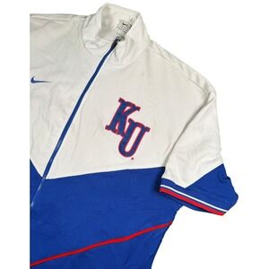 Vintage Nike Kansas Jayhawks Track Jacket XXL Mens White Blue Full Zip